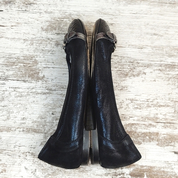 🟦Sz 36/6 AGL Attilio Giusti Leombruni Midnight Blue Shimmer Flats - Picture 12 of 16